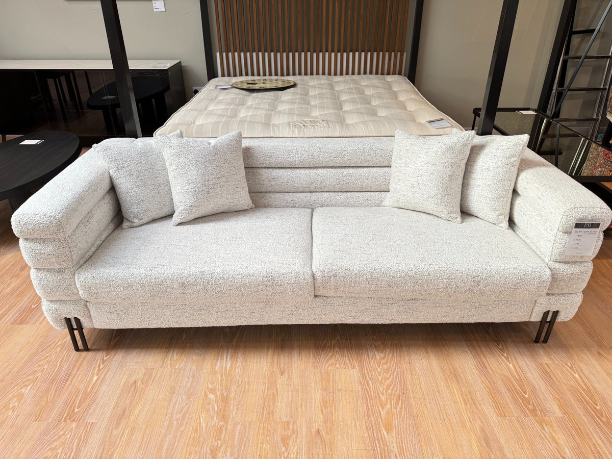 Outlet Sofa York seashell off-white bronze finish