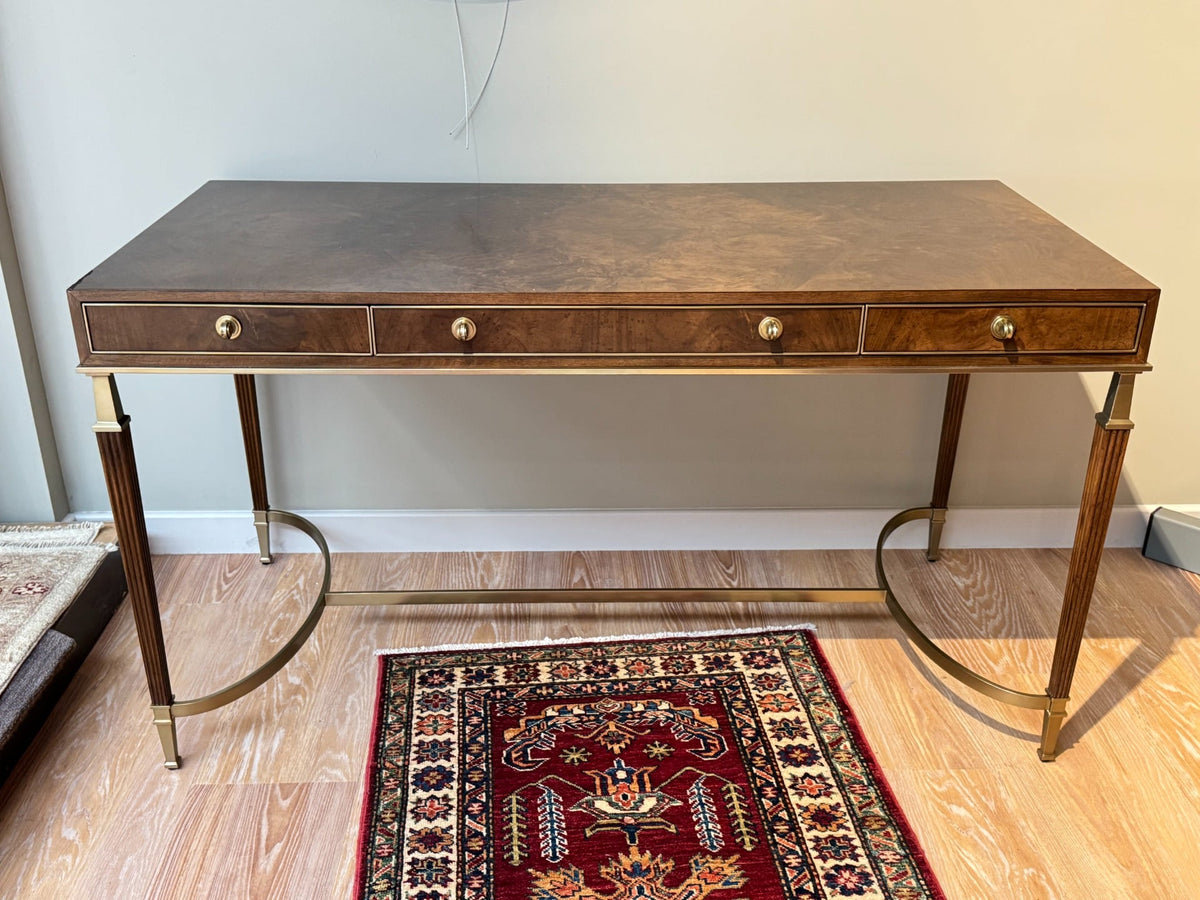 Outlet Jonathan Charles Barcelona Walnut Veneer Desk