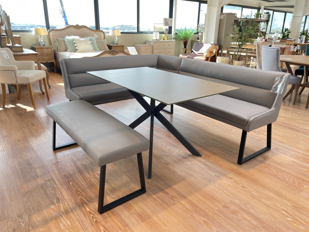 Laura Low Dining Bench Grey
