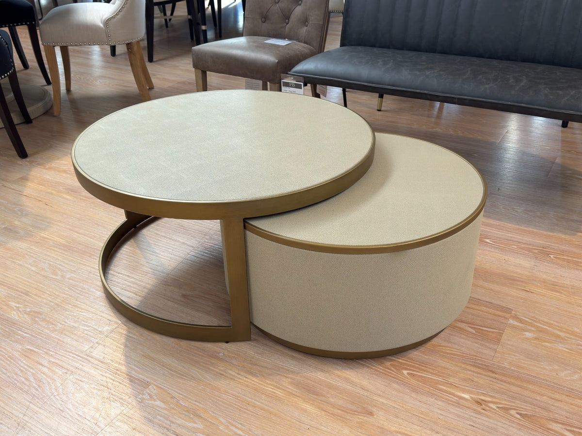 Outlet Hazlemere Shagreen Nesting Coffee Table Set
