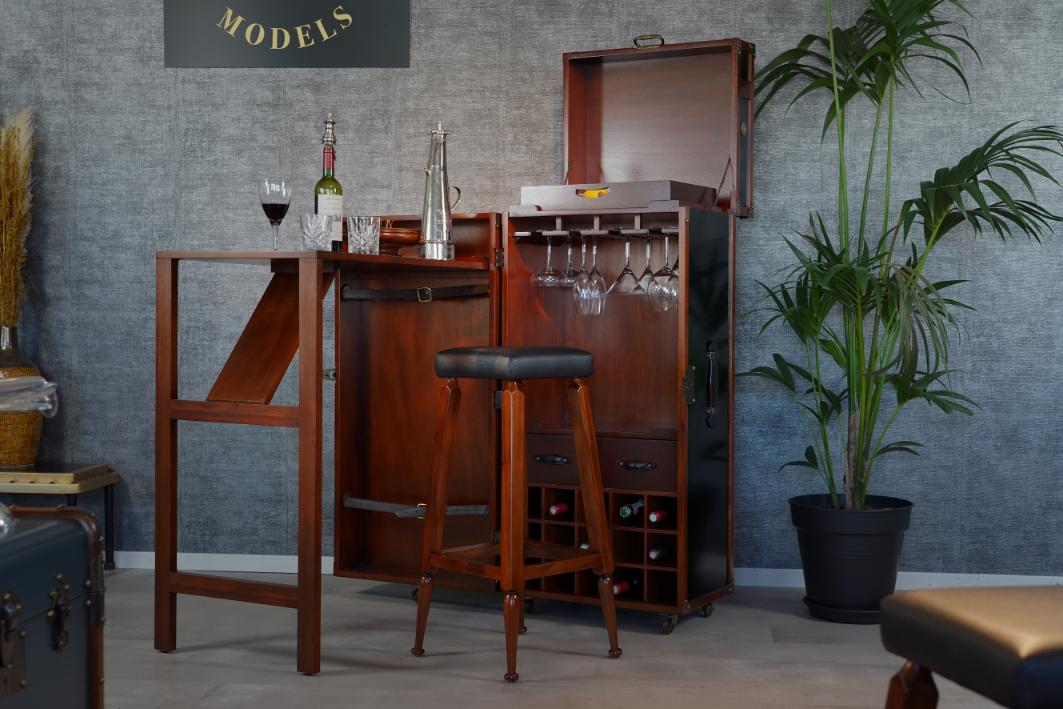 Mayan Wooden Bar Stool