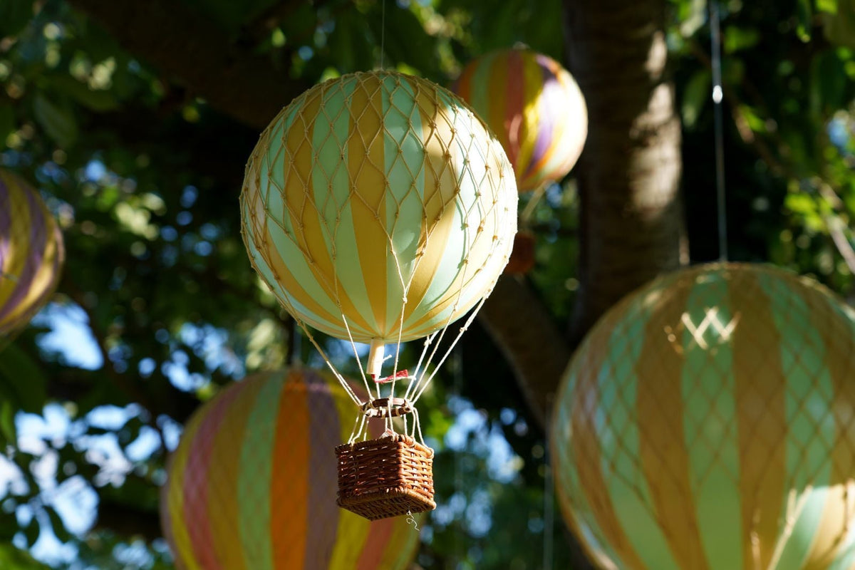 Floating The Skies Small Hot Air Balloon Mint