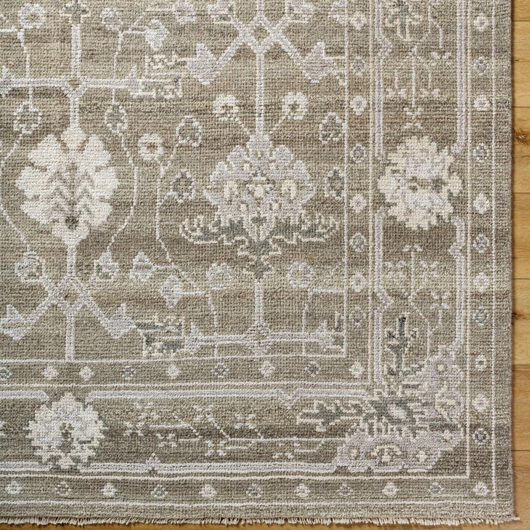 Almeria Hand Knotted Neutral Rug 366 x 269 cm