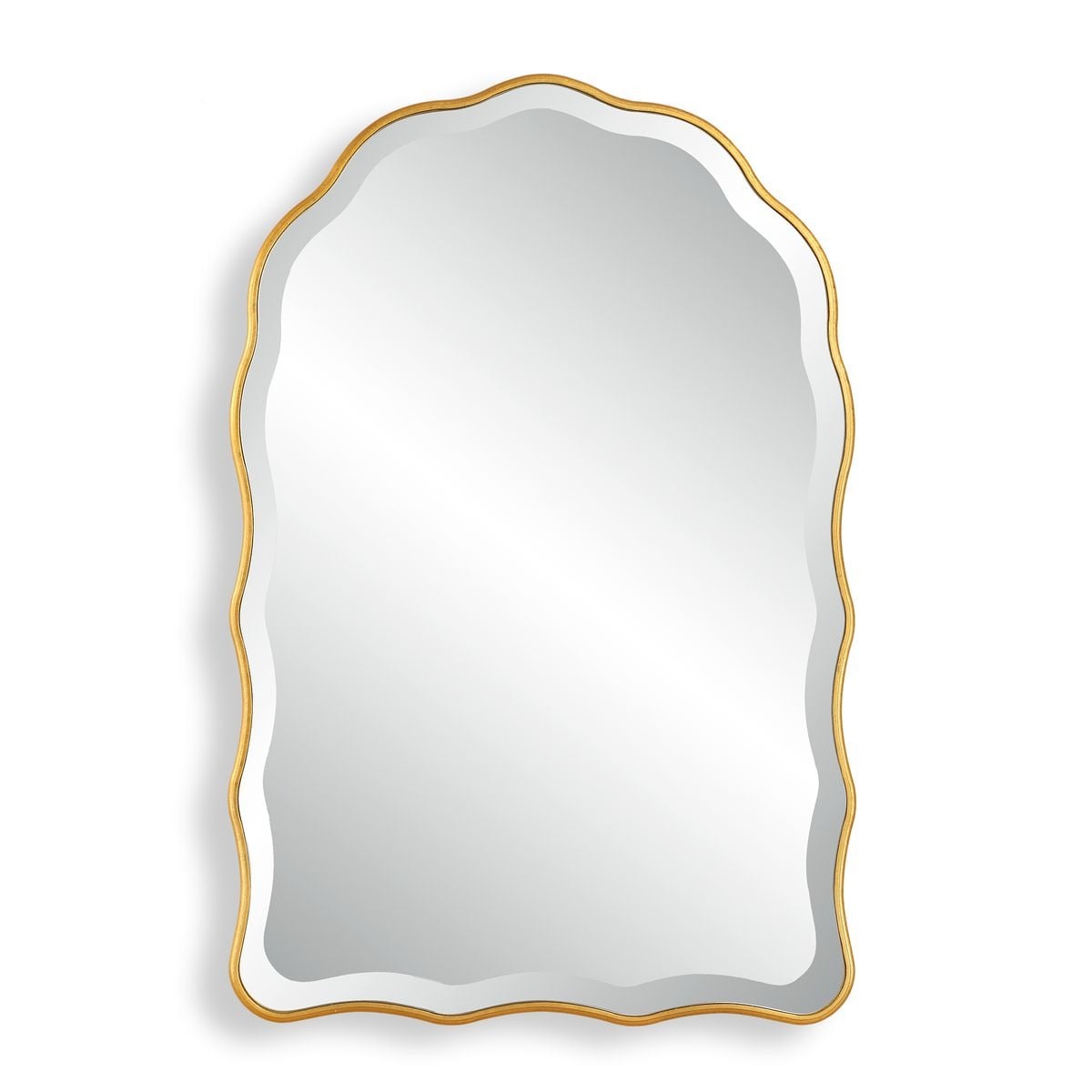 Scalloped edges define this beautiful arch top mirror, giving it a more feminine and delicate appearance.
