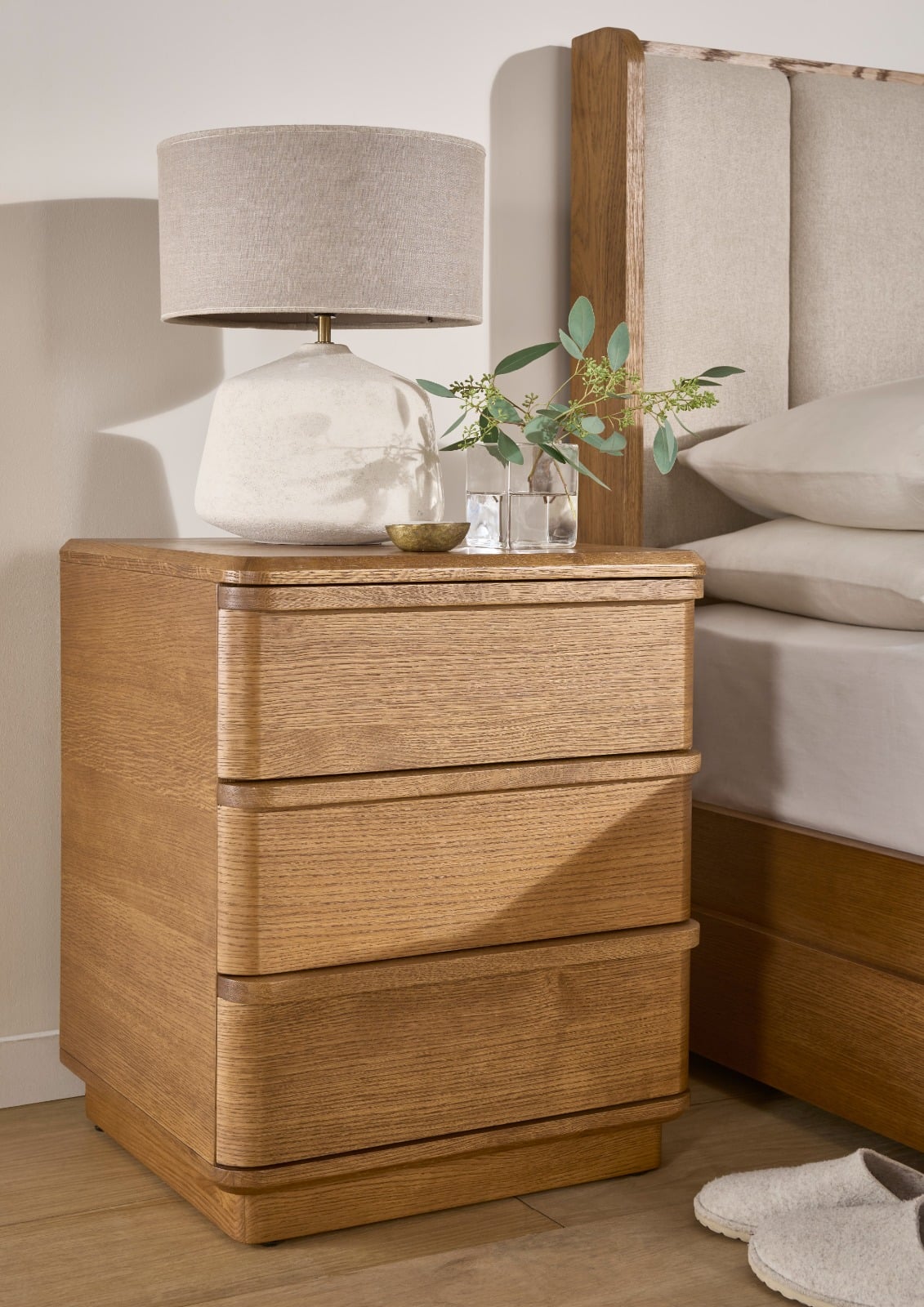 Laguna 3 Drawer Bedside Table
