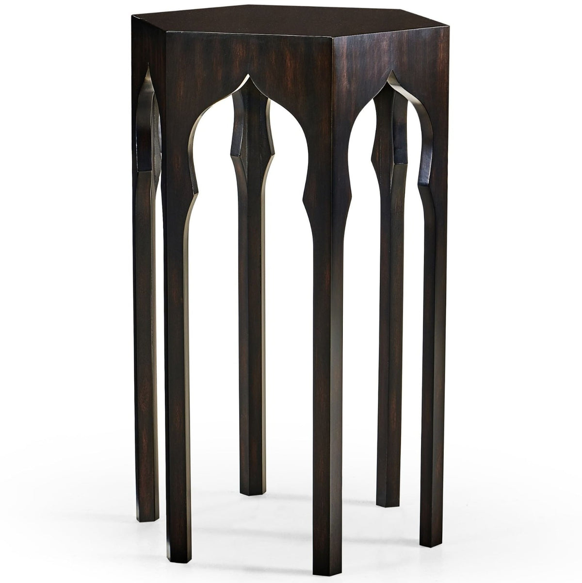 Hexagon Lamp Table in Ebony