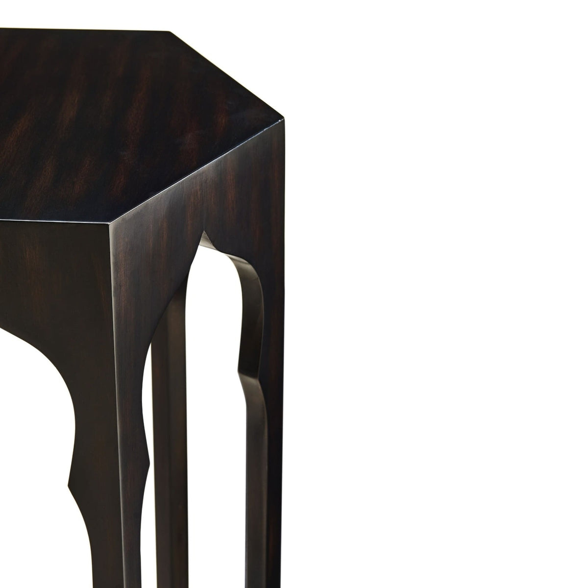 Hexagon Lamp Table in Ebony