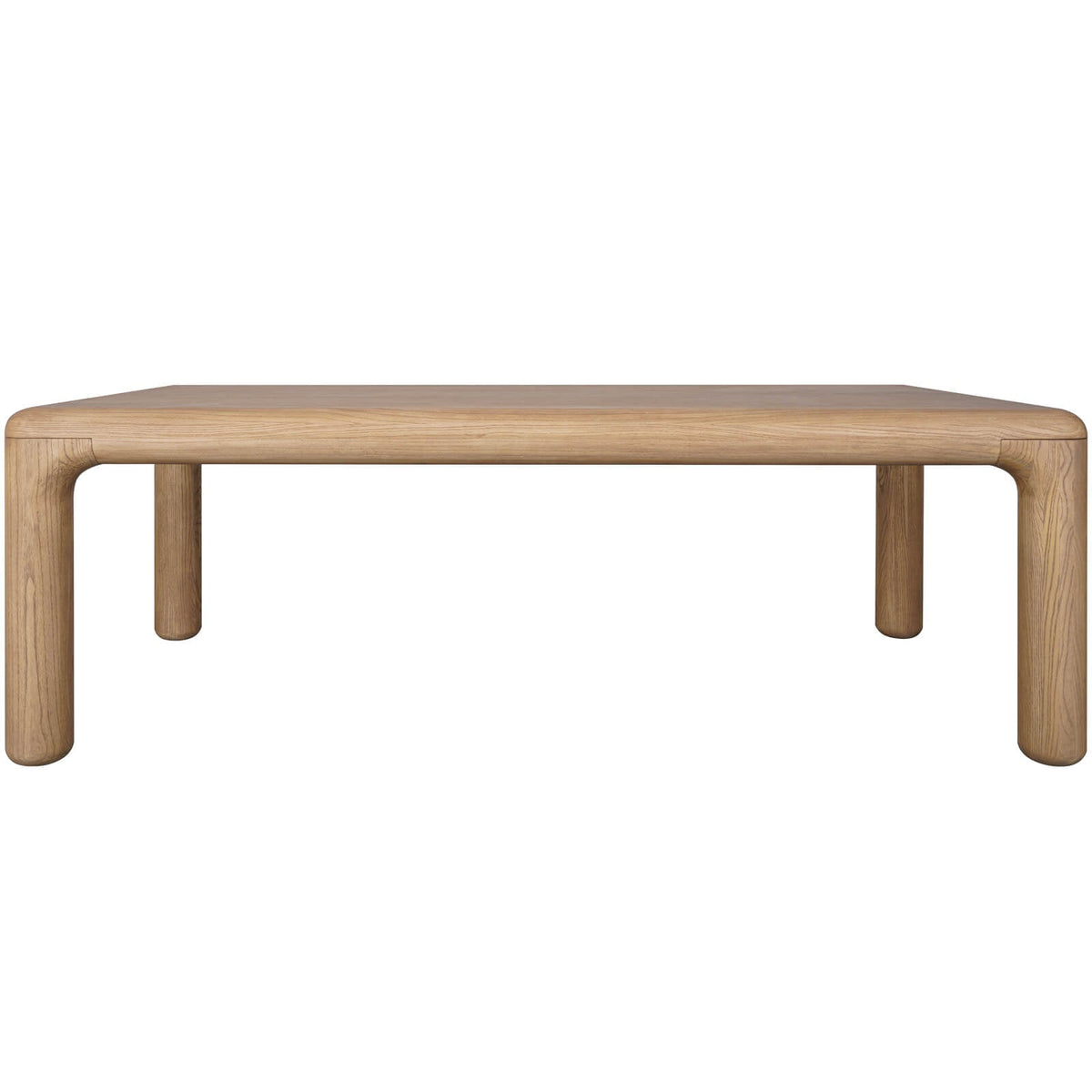 Laverton oak dining table with rounded corners and natural wood finish