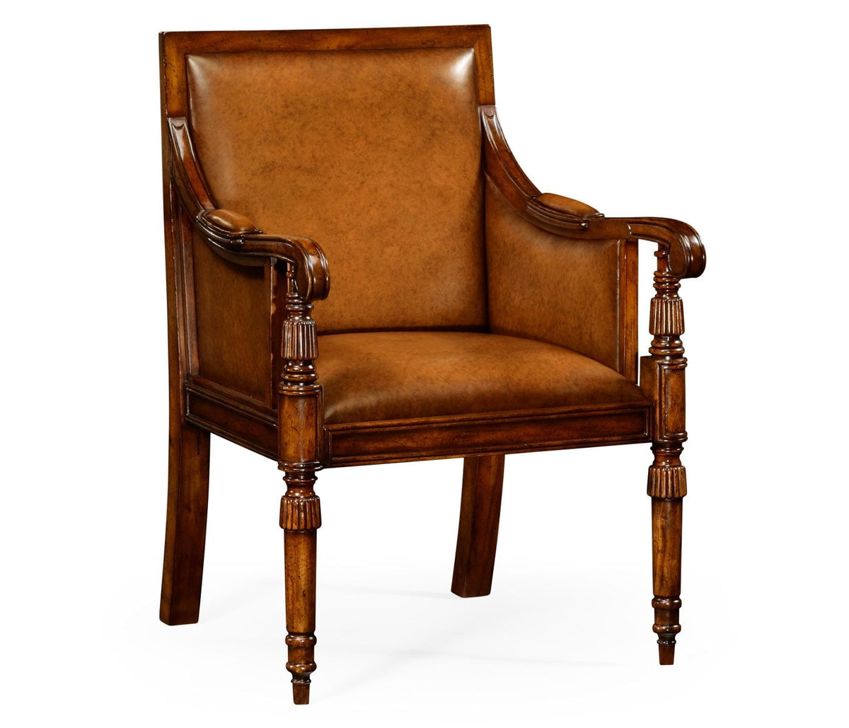Occasional Chair Bergere - Chestnut Leather