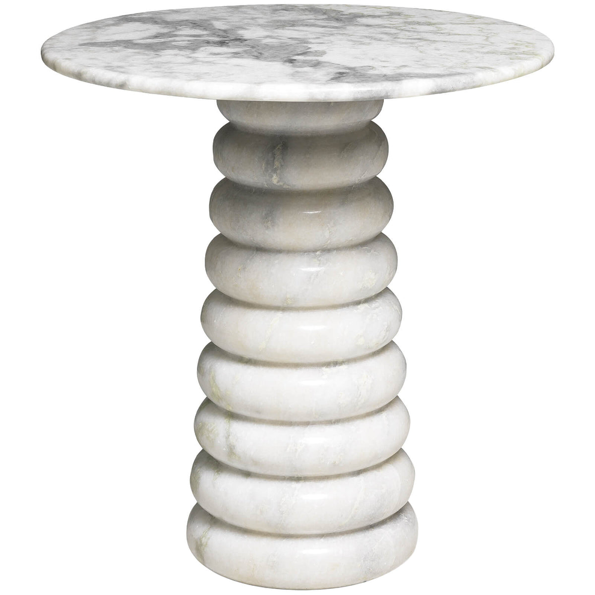 Lerici Side Table in White Marble