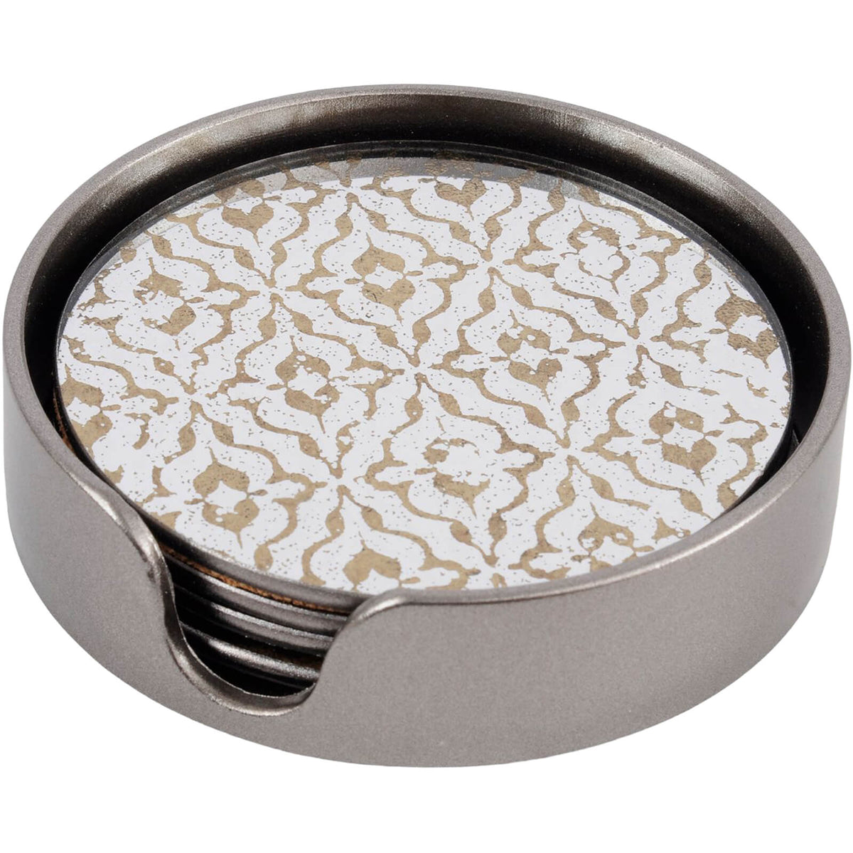 Vienna Diamond Coasters in Antique Gold - Set Of 4