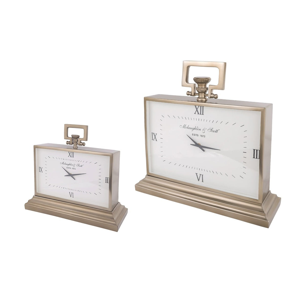 Latham Brass Rectangular Clock Small