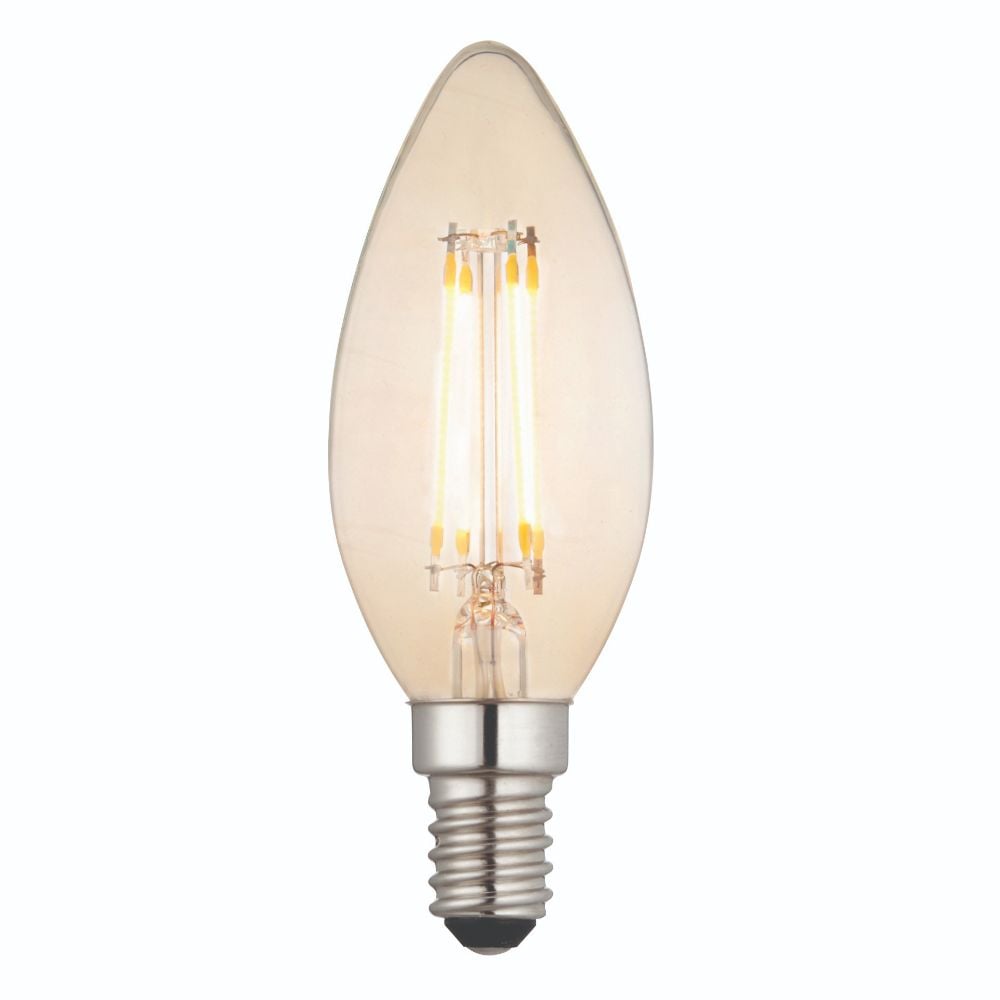 E14 LED Filament Candle Bulb Amber