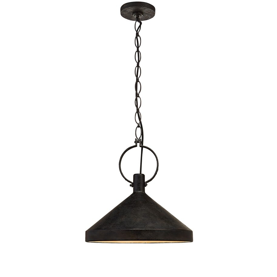 Limoges Large Pendant | Aged iron