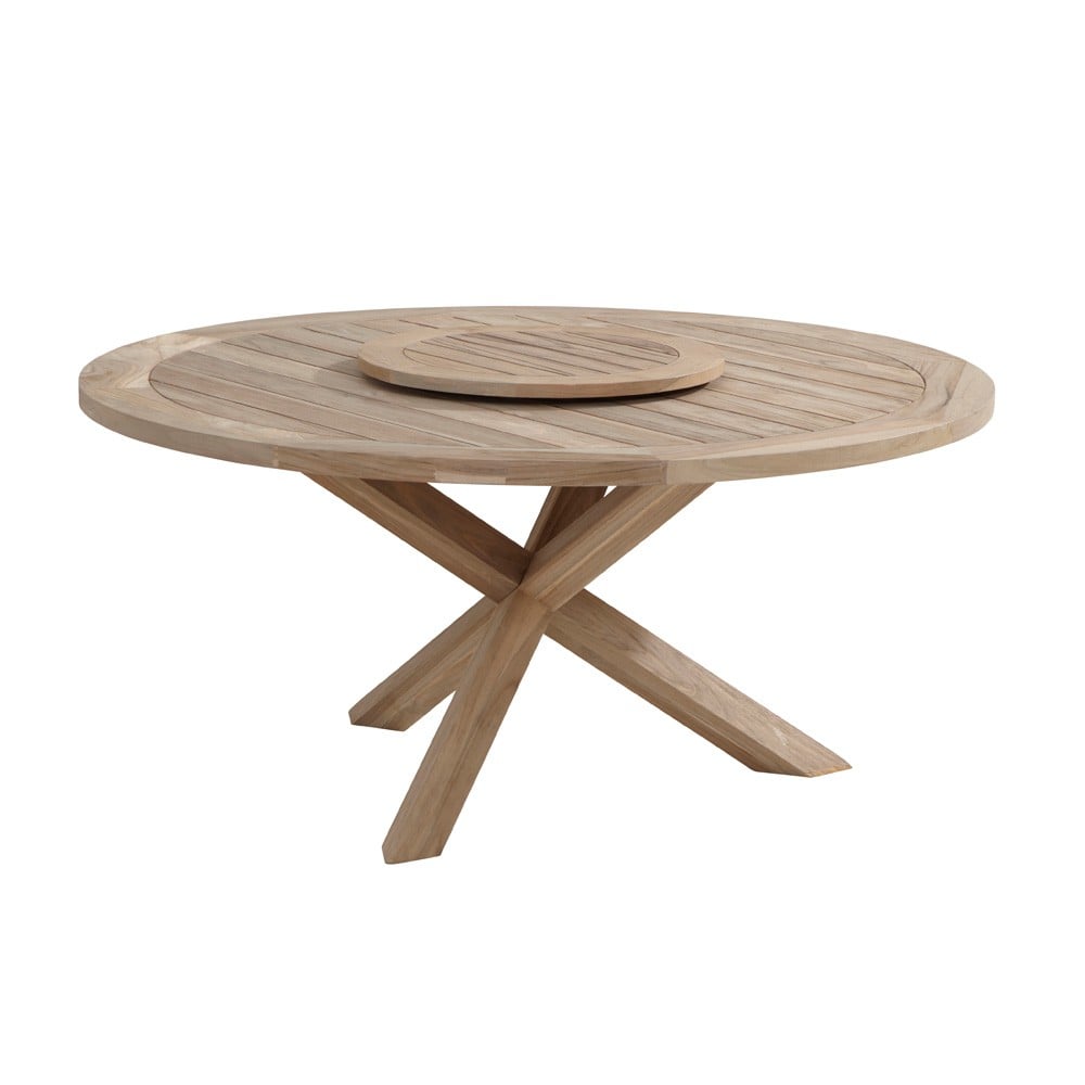 4 Seasons Outdoor Louvre 65cm teak lazy susan outdoor dining accessory