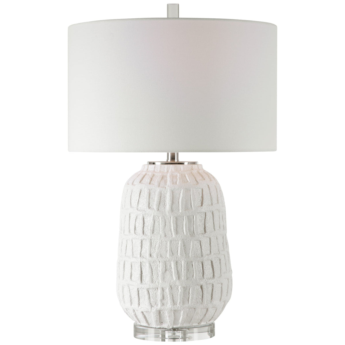  Caelina Textured White Table Lamp