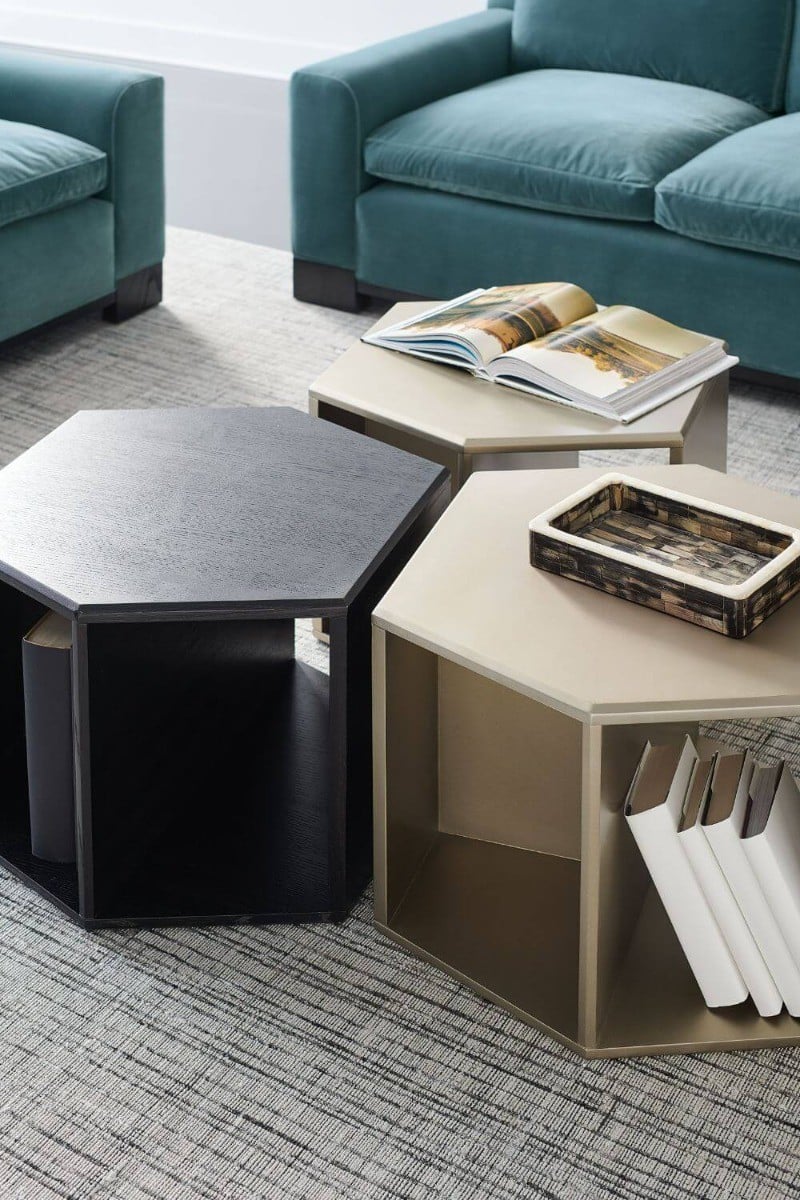 ReMix Hexagon Side Table in Black