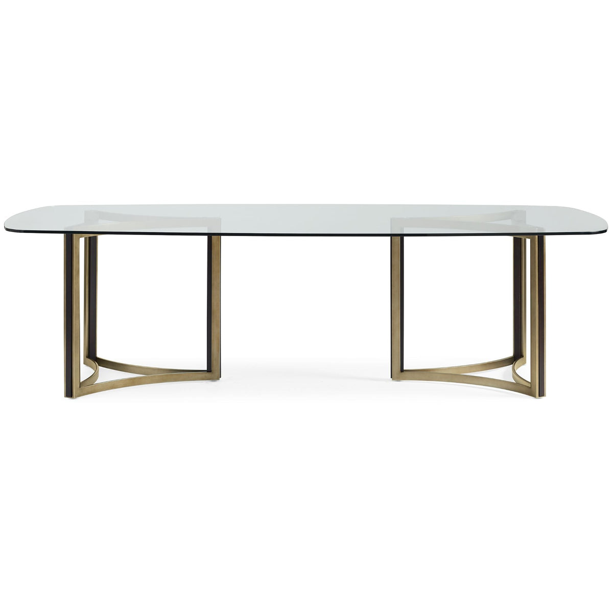 ReMix Double Pedestal Glass Top Table - 269cm
