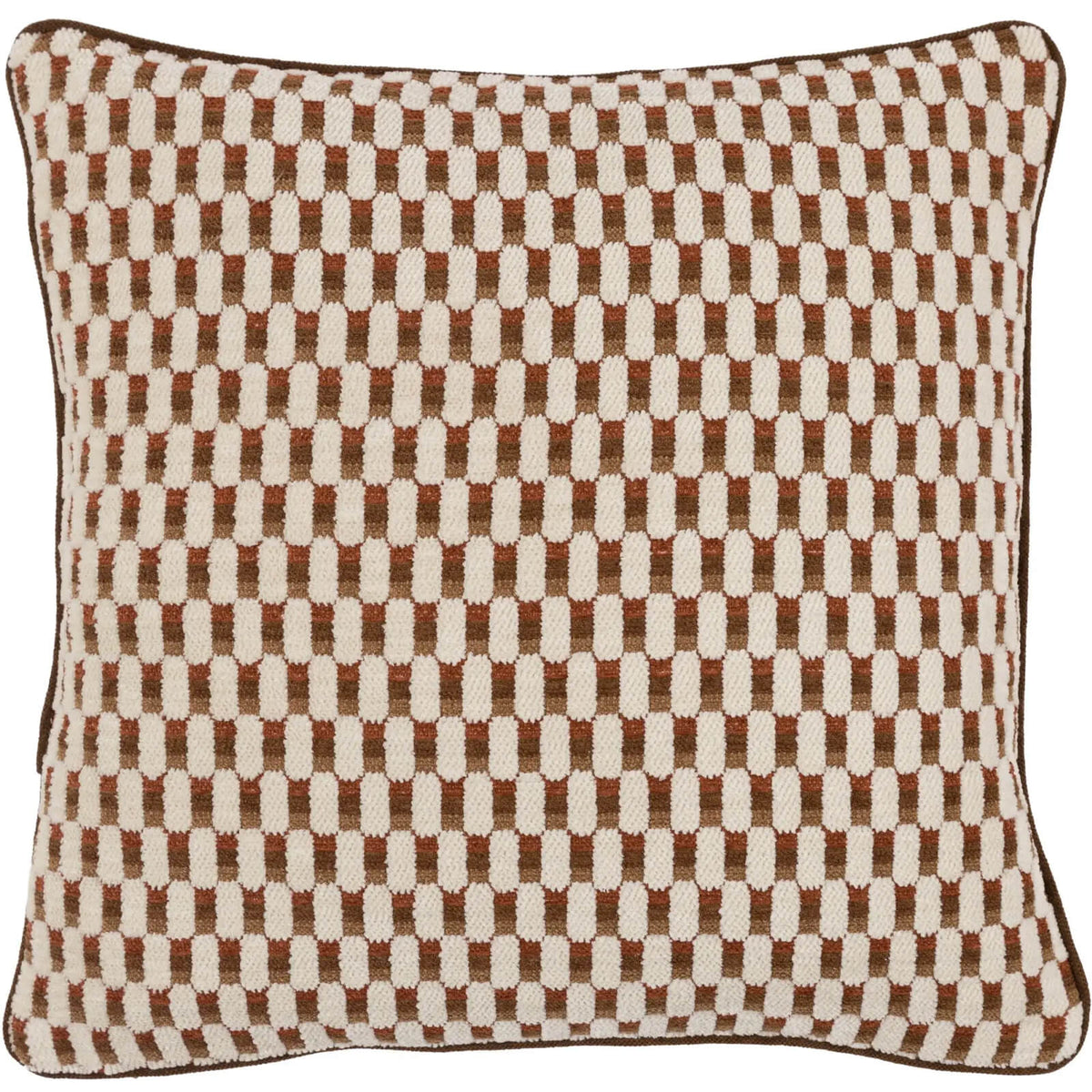 Marais Jacquard Cushion in Rust