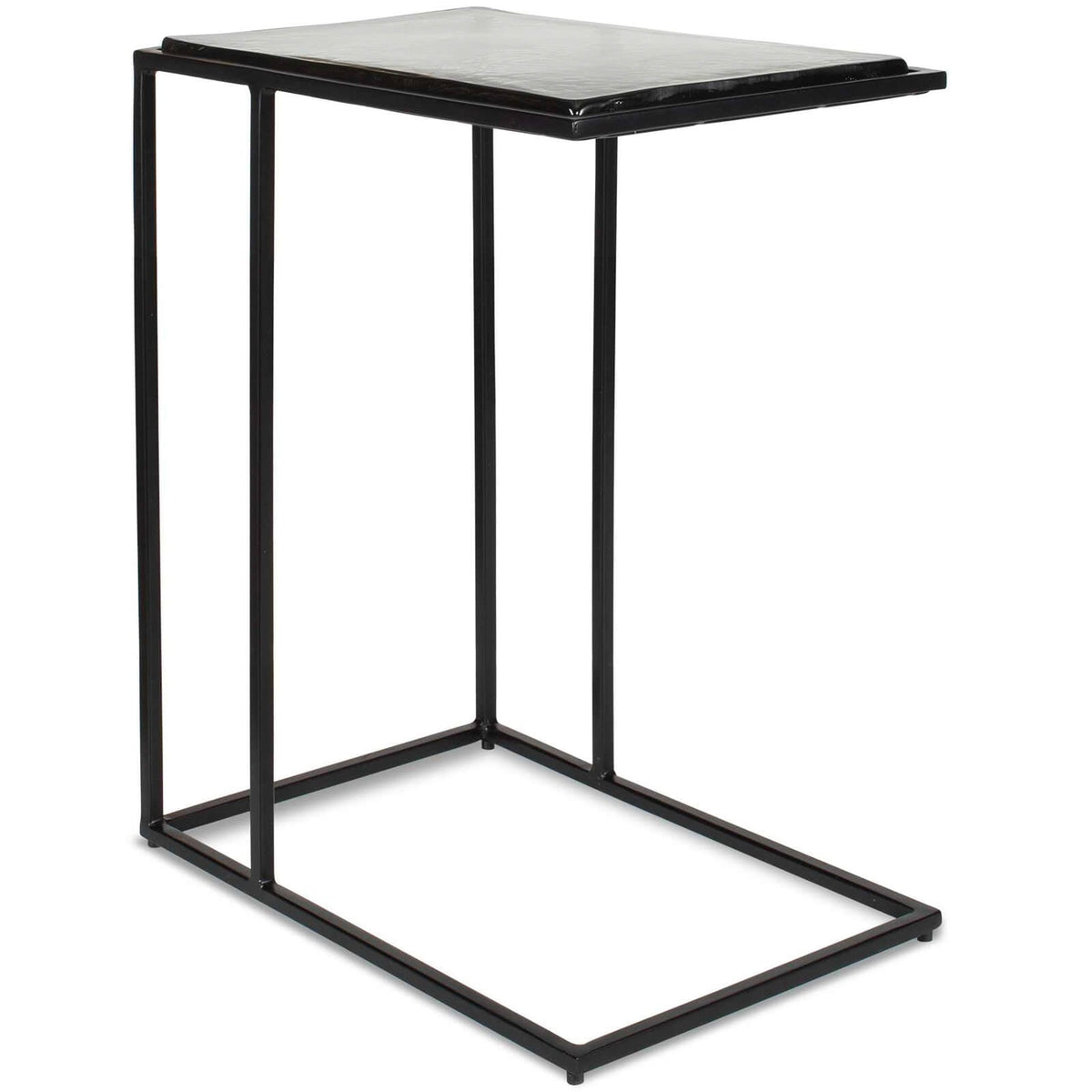 Mateo Glass Top Side Table