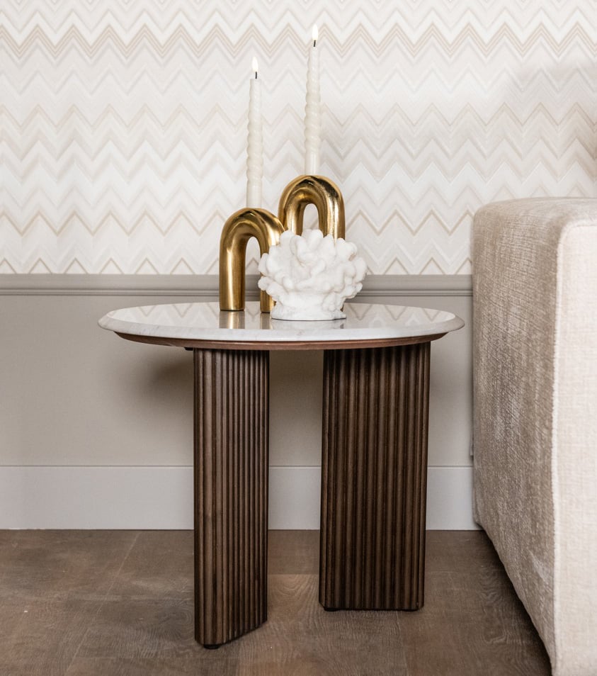 Mayfield Round Marble Side Table