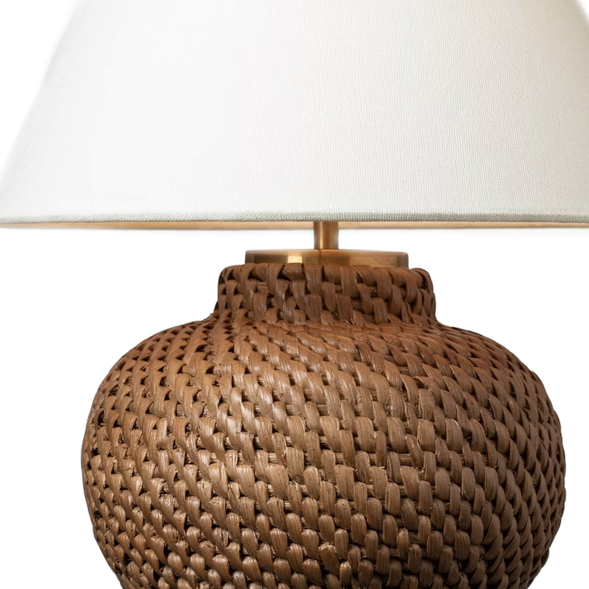 Avedon 12" Cordless Accent Lamp in Natural Rattan