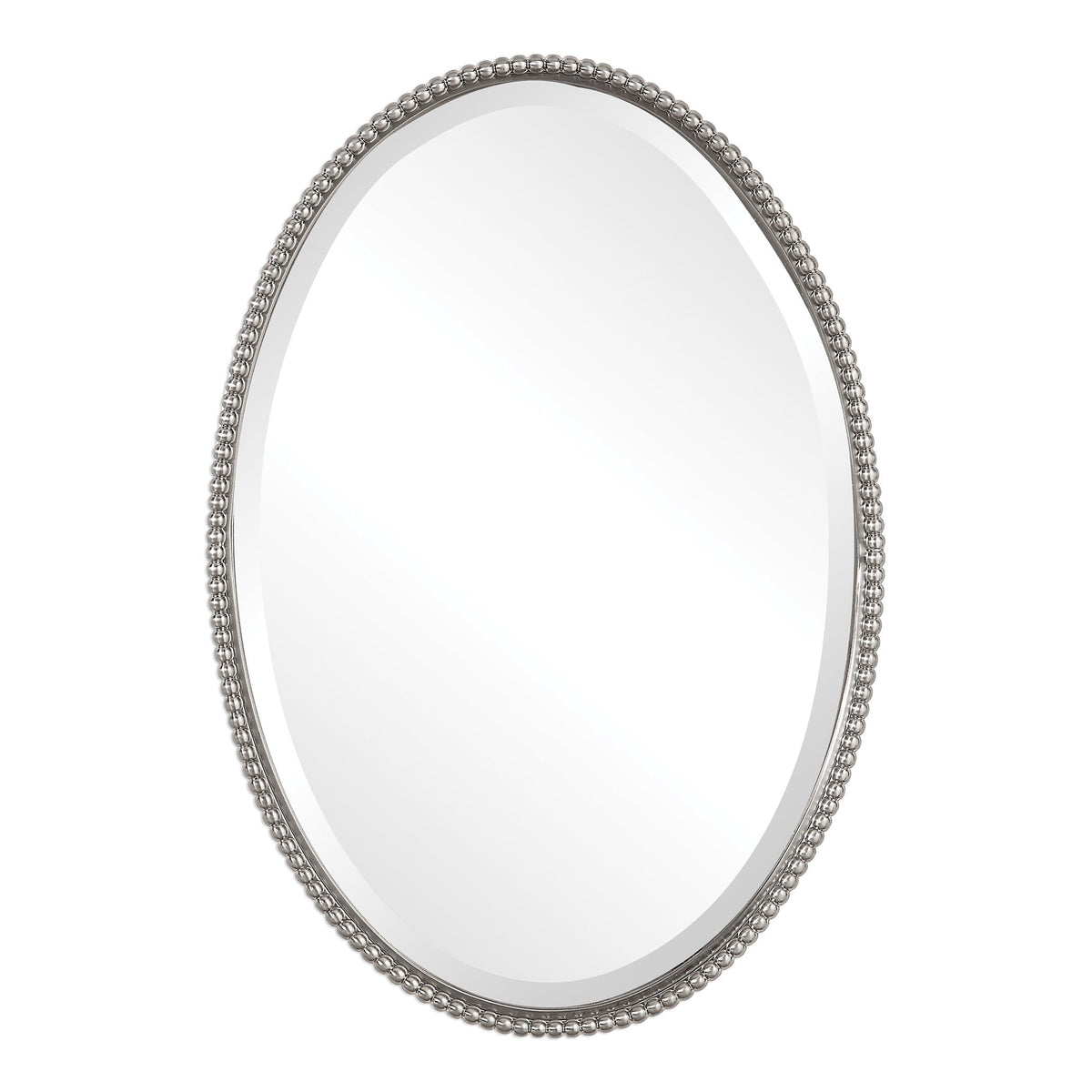  Sherise Brushed Nickel Oval Mirror