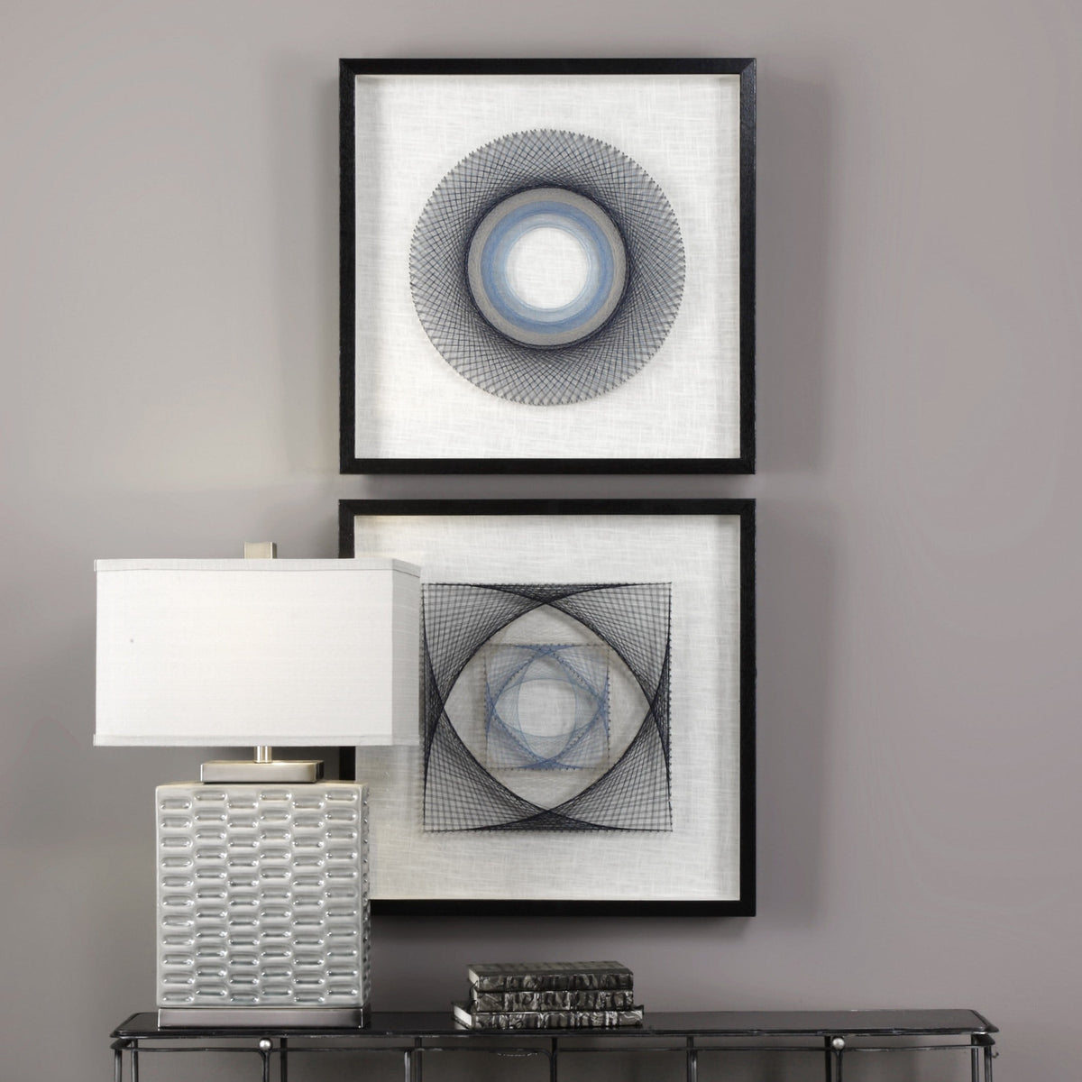 String Duet Geometric Art - Set of 2