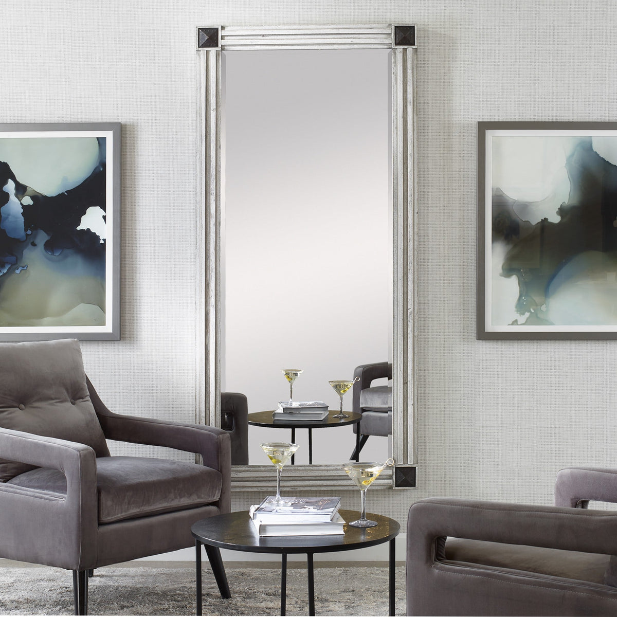 Manor Distressed Oversized Mirror