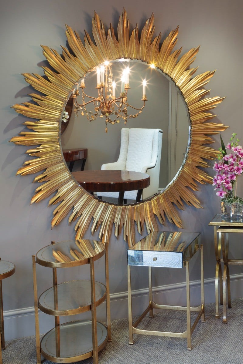 Small Oval Side Table Contemporary Three-Tier - Gilded
