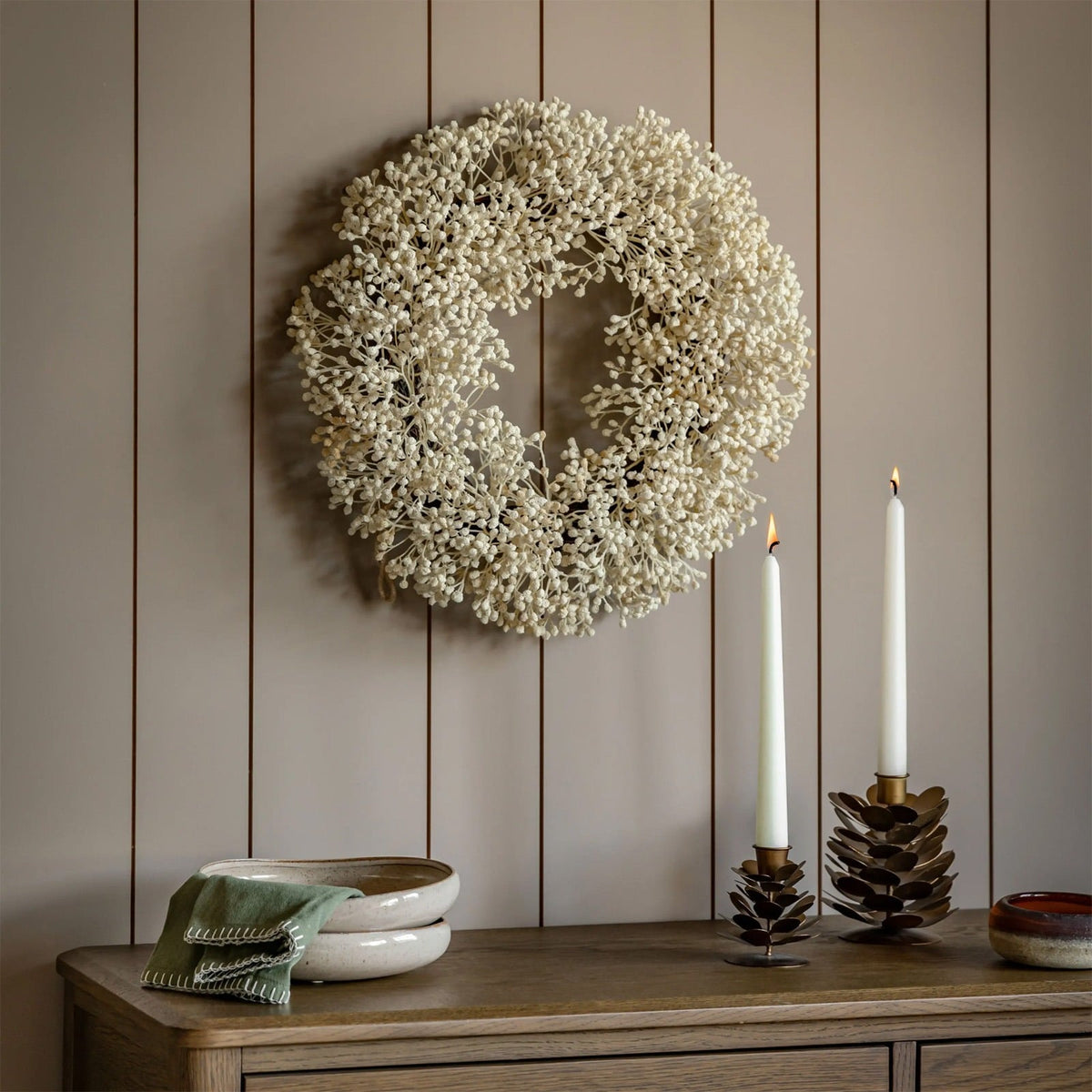 Neutral Gypsophila Wreath