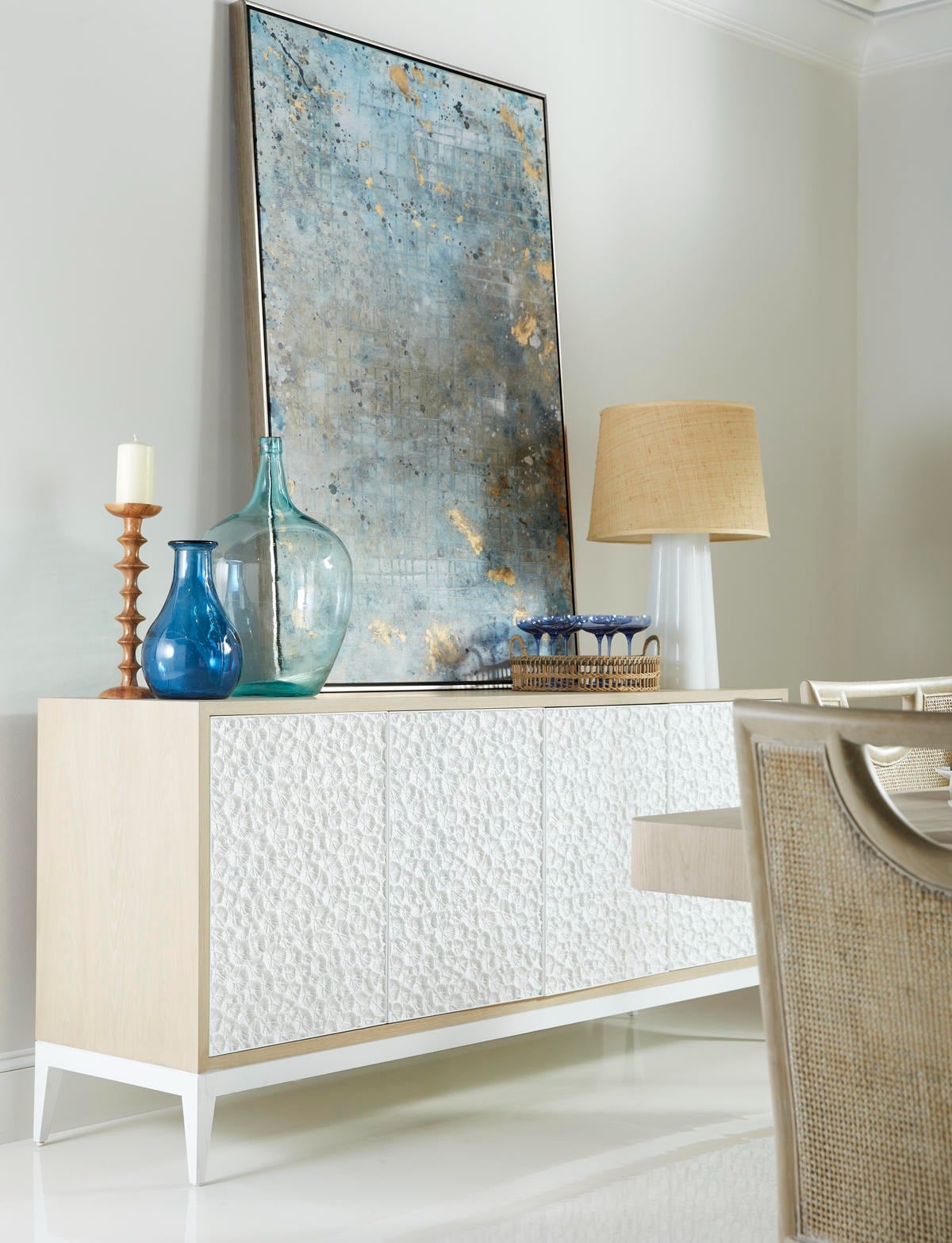 Water Pelagic Sculpted Credenza