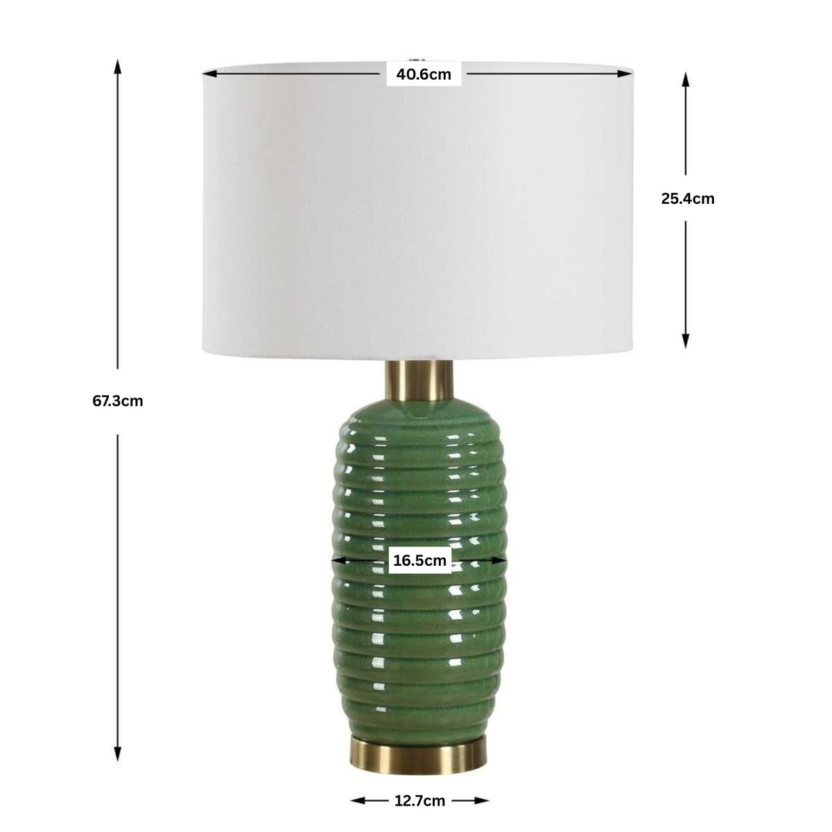 Oakley Table Lamp in Green