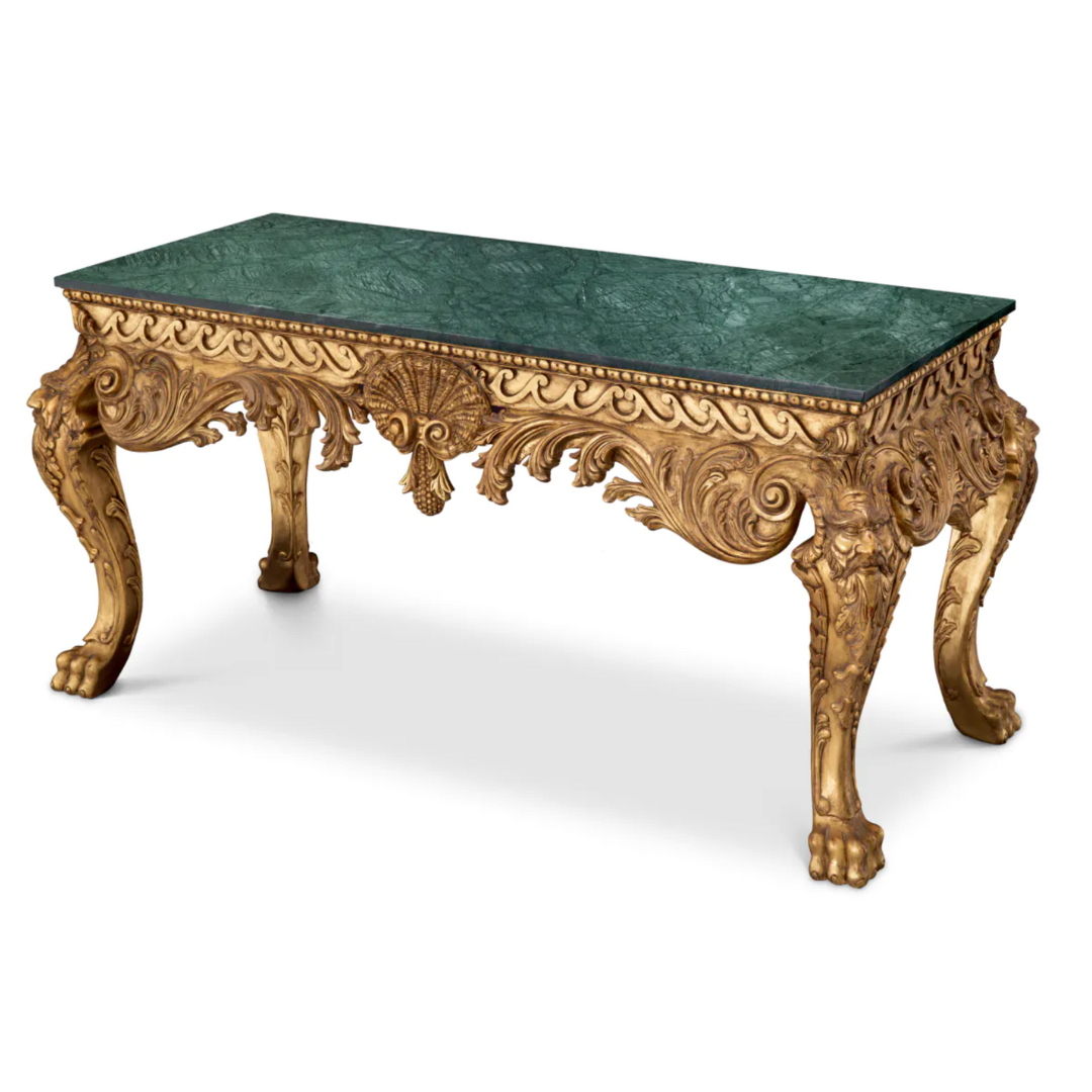 Matthias Console Table in Antique Gold