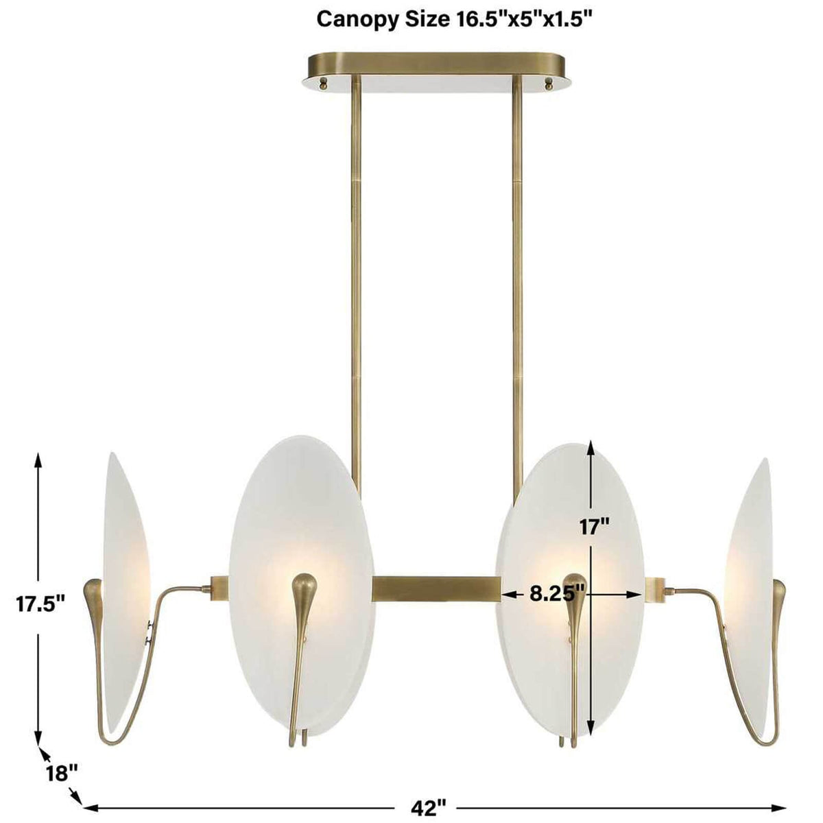 Opal Wand 6 Light LED Pendant
