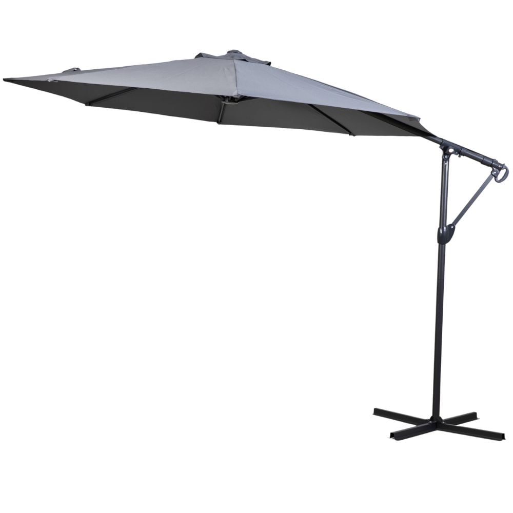 Milos 3m Cantilever Parasol in Grey