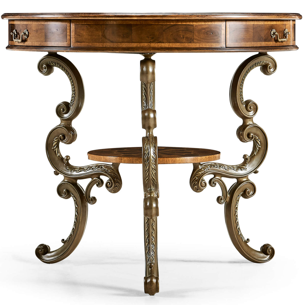 Oyster Round Table on Brass Base