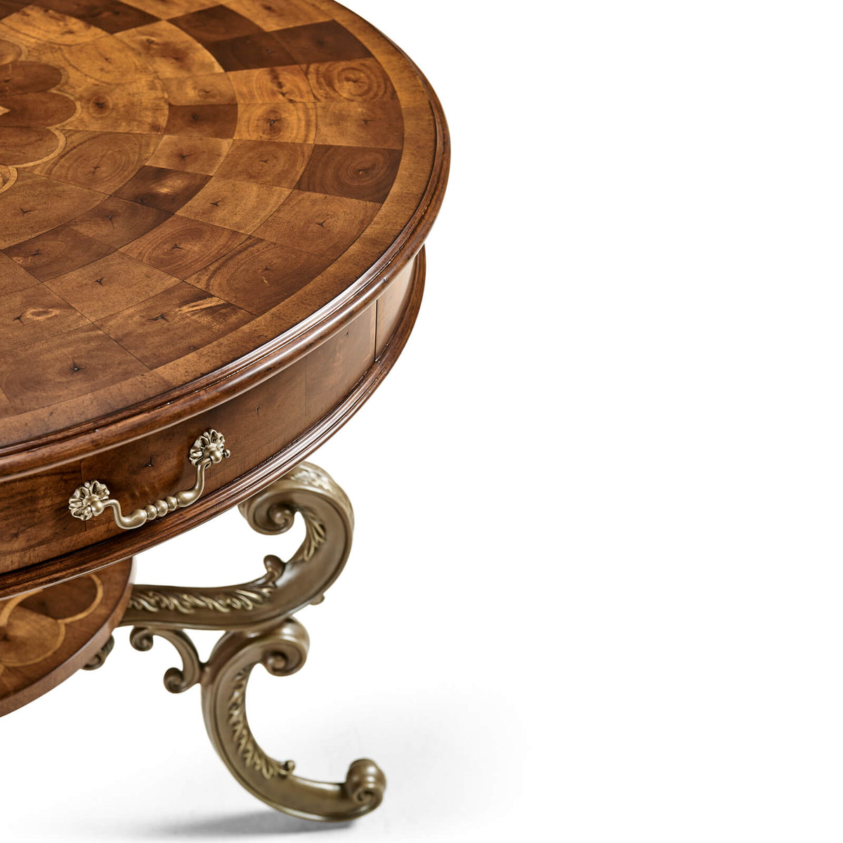 Oyster Round Table on Brass Base
