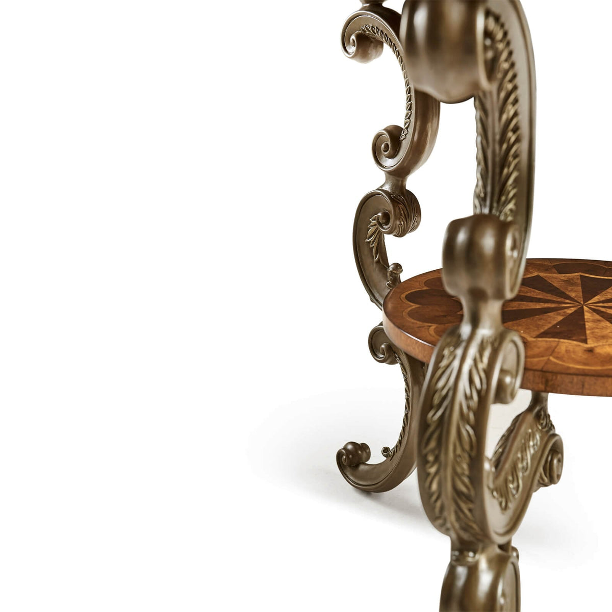 Oyster Round Table on Brass Base