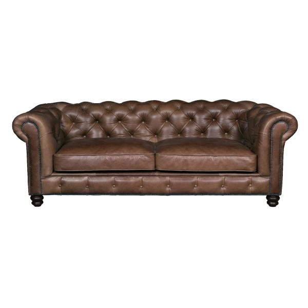 Gotti 3 Seater Leather Club Sofa