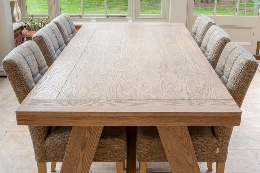 Monastery Refectory Grey Oiled Table - 220cm