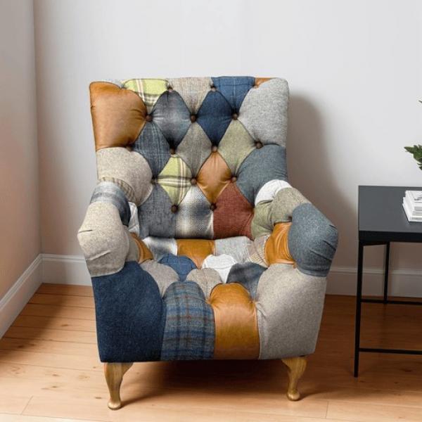 Bamford Club Patchwork Armchair Chair