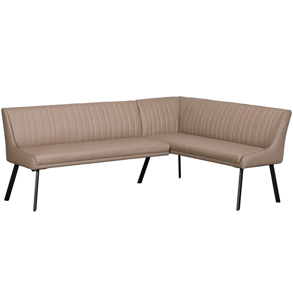 Chloe Corner Dining Bench Taupe Greige - Left