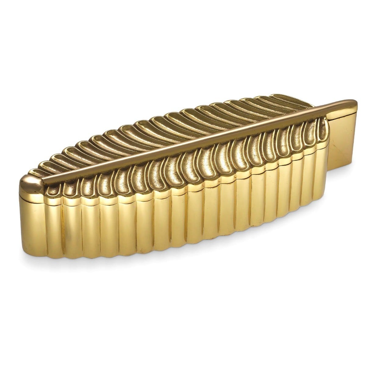 La Plume Box in Polished Brass
