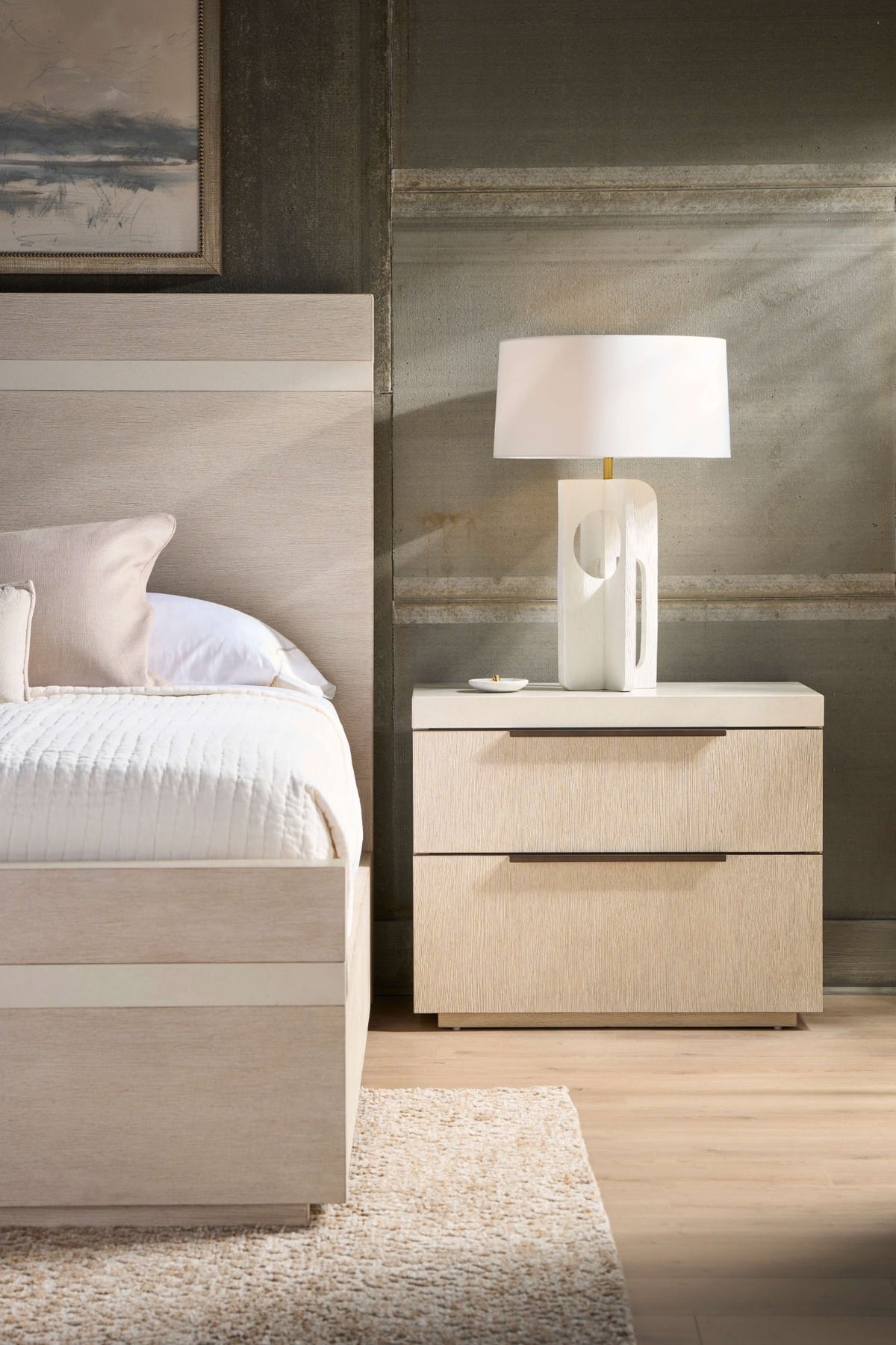 Quartz 2-Drawer Bedside Table