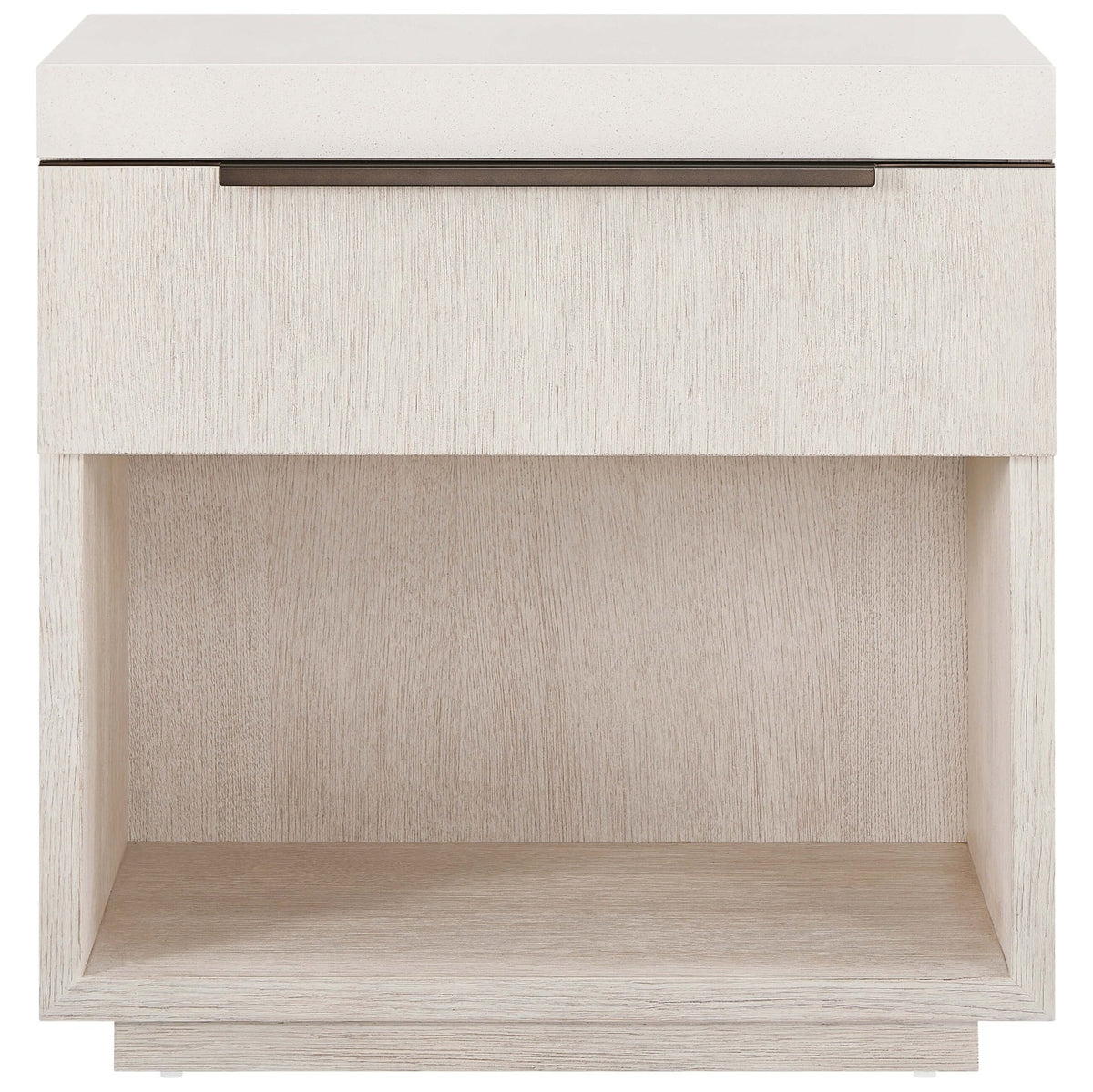 Quartz Open Shelf Bedside Table