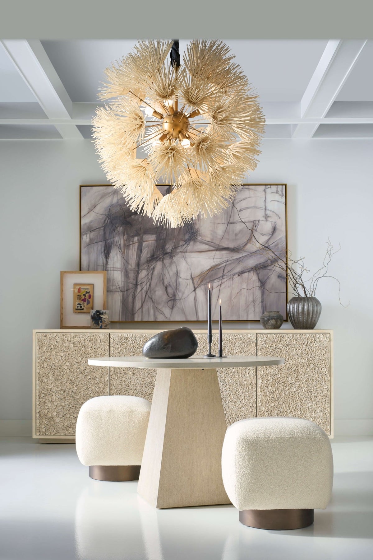 Quartz Round Dining Table, 107cm