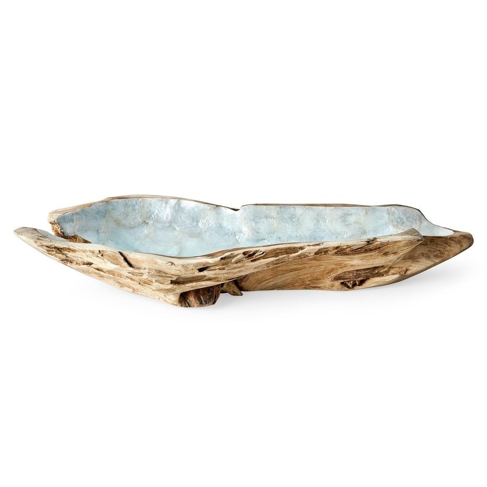 Pearl Forest Bowl in Blue Capiz