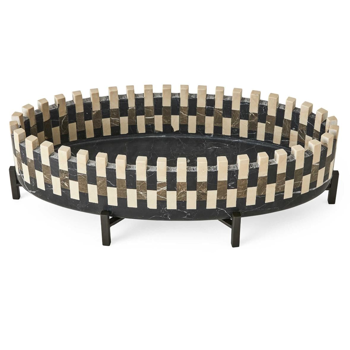Domino Marble Cachepot Bowl
