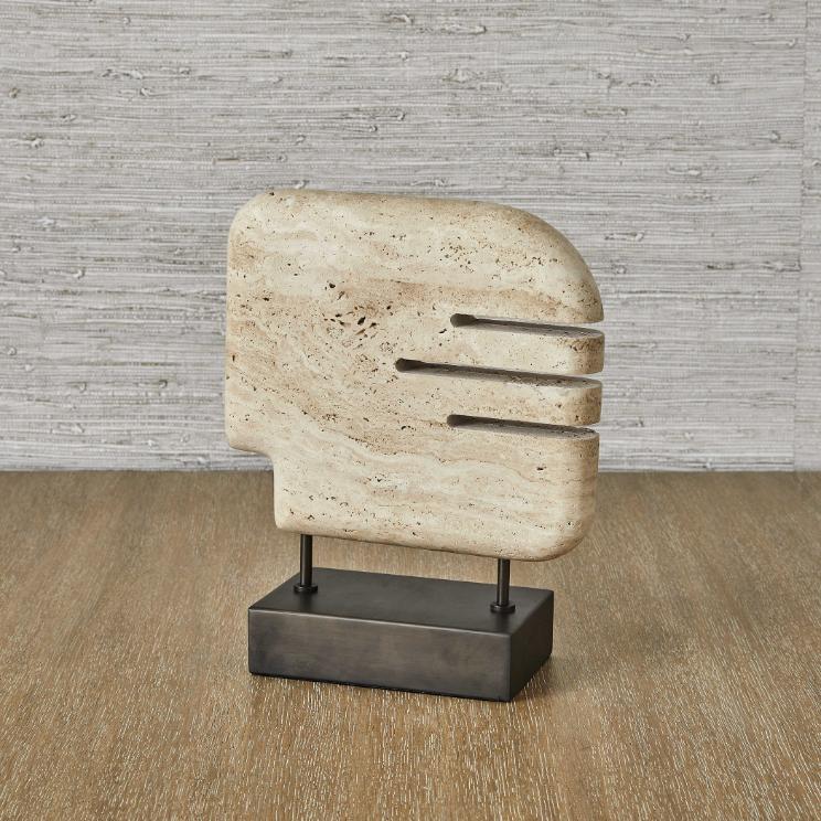 Ancient Lore Sculpture Travertine - Medium